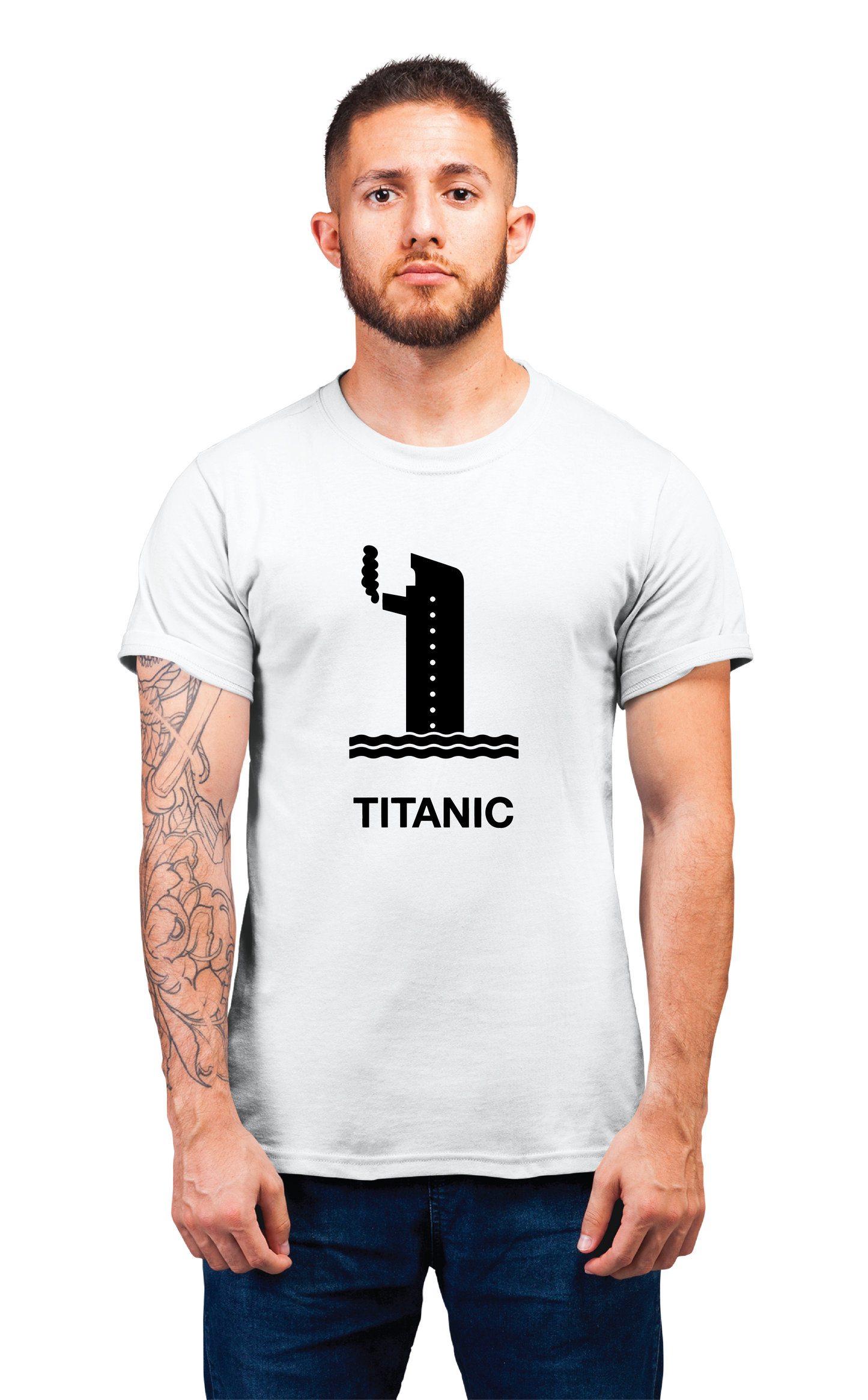 Sweaty Armpits Premium Unisex Printed T-shirt Titanic Epic Romance Movie Ship Wreck Minimalistic Design