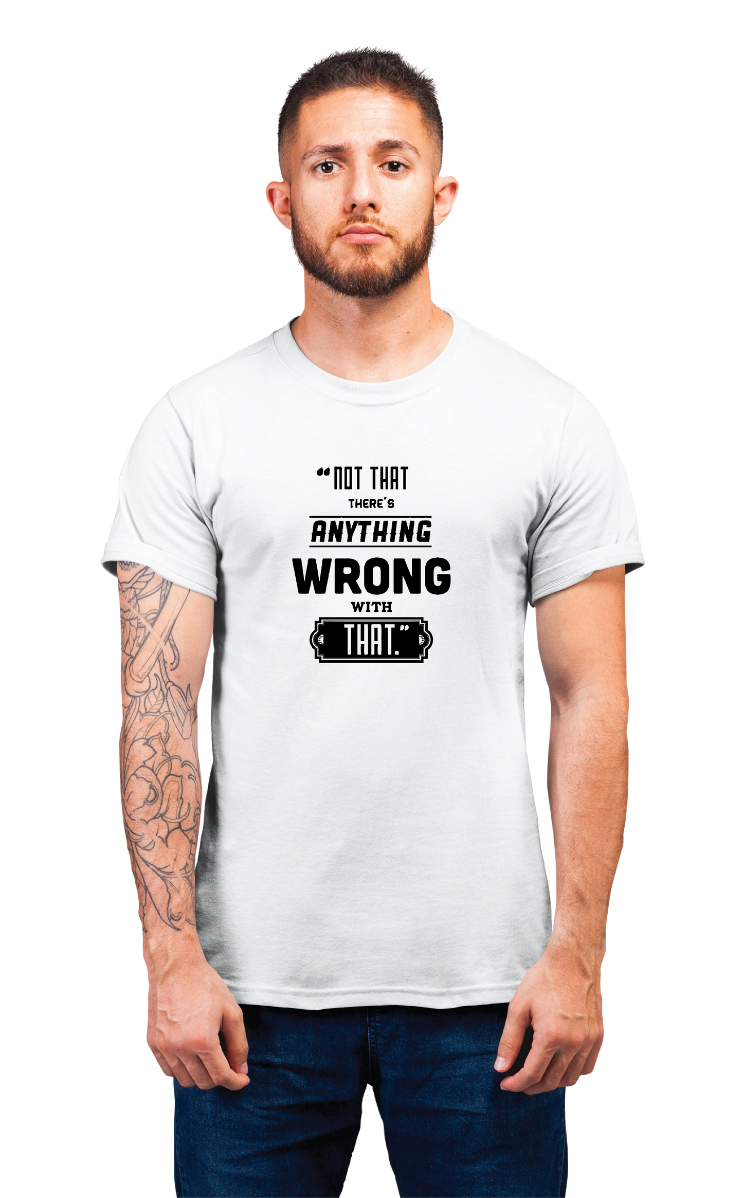 Sweaty Armpits Premium Unisex Printed T-shirt T.V Show, Comedy Sitcom Seinfeld "Not That There Is Anything Wrong With That" Minimalistic Design