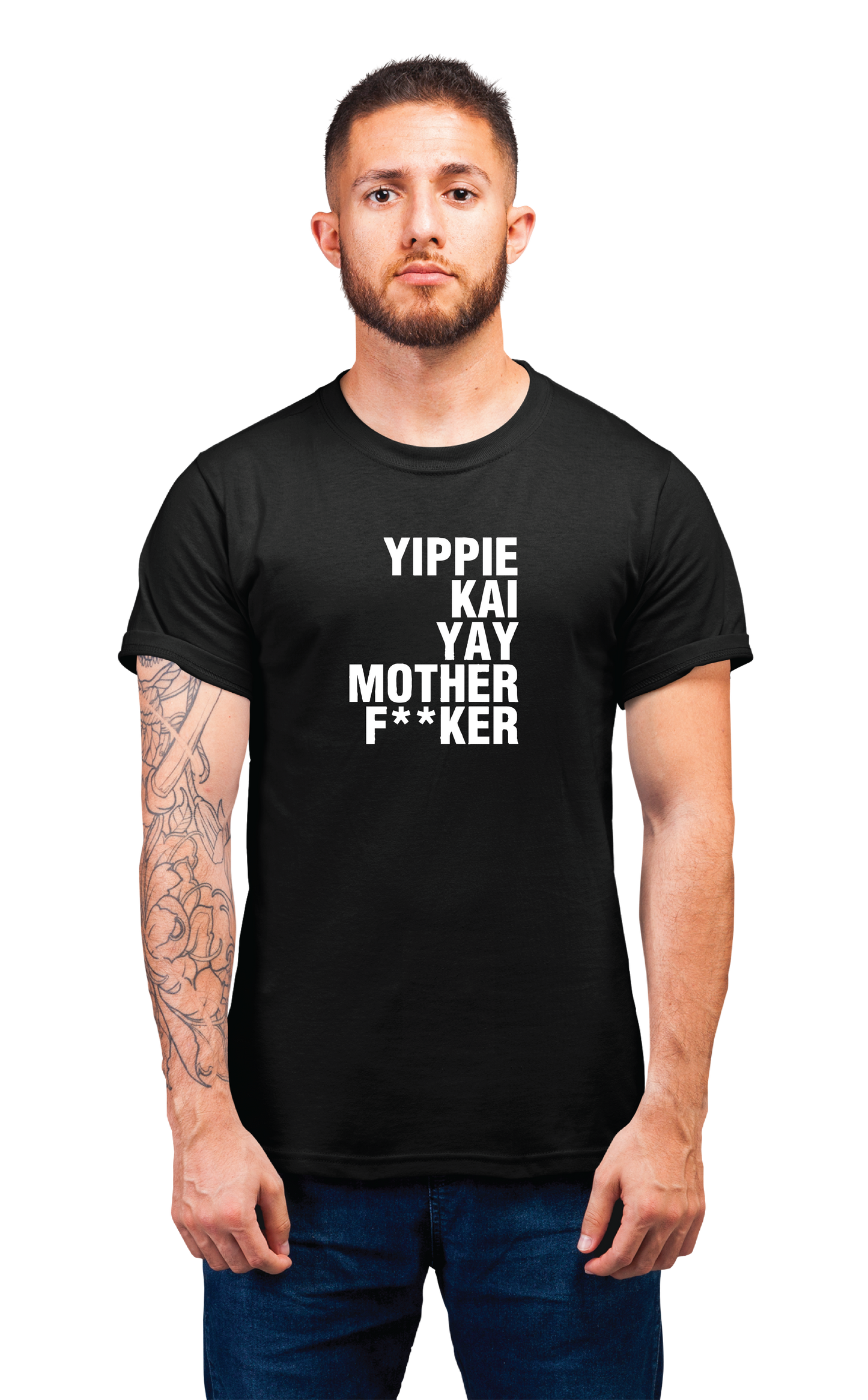 Sweaty Armpits Premium Unisex Printed T-shirt Die Hard Bruce Willis "Yippie" Minimalistic Design