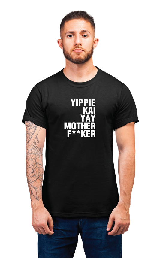 Sweaty Armpits Premium Unisex Printed T-shirt Die Hard Bruce Willis "Yippie" Minimalistic Design