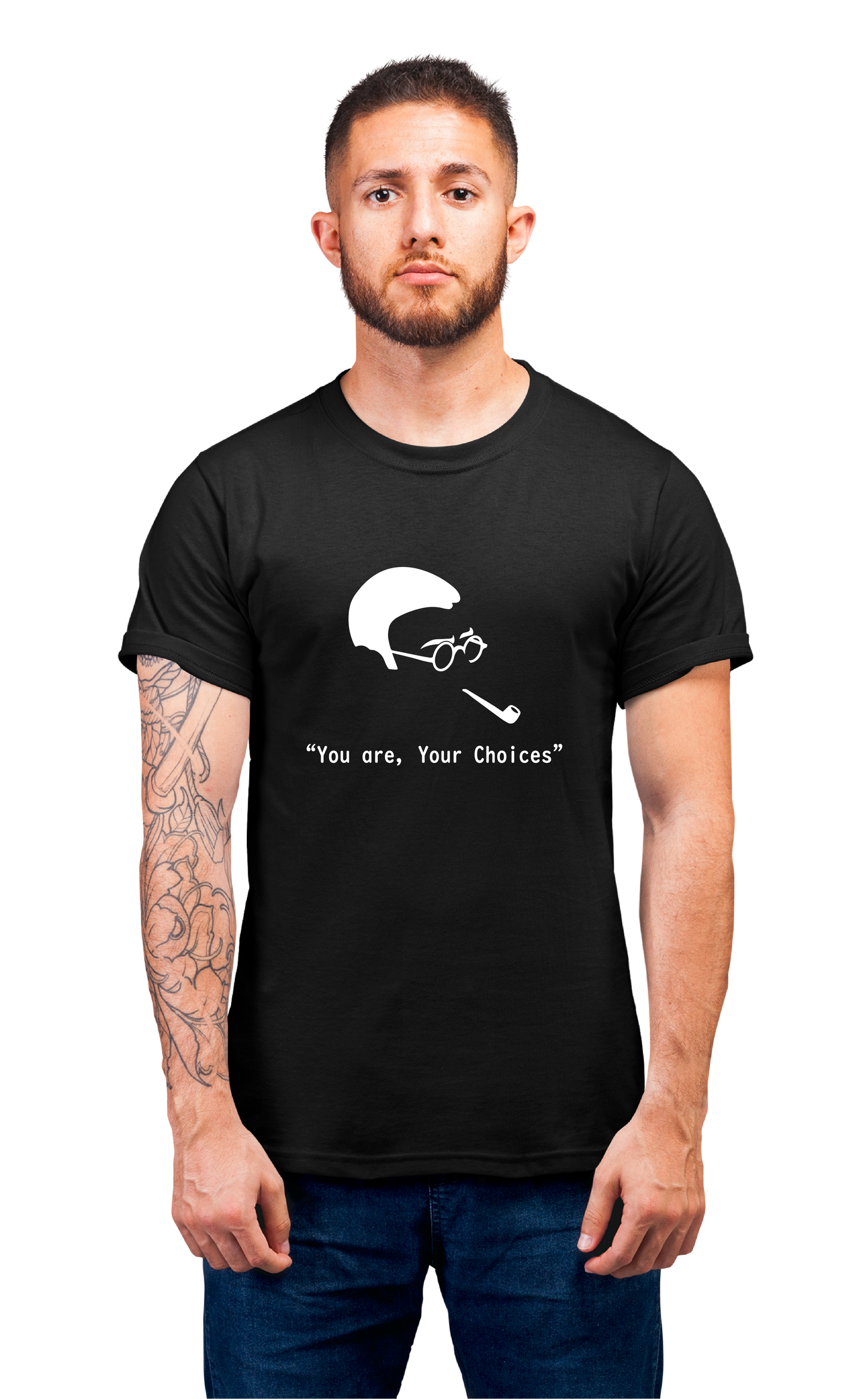 Minimalist movie-inspired T-shirt with a round neck and breathable 180 GSM material