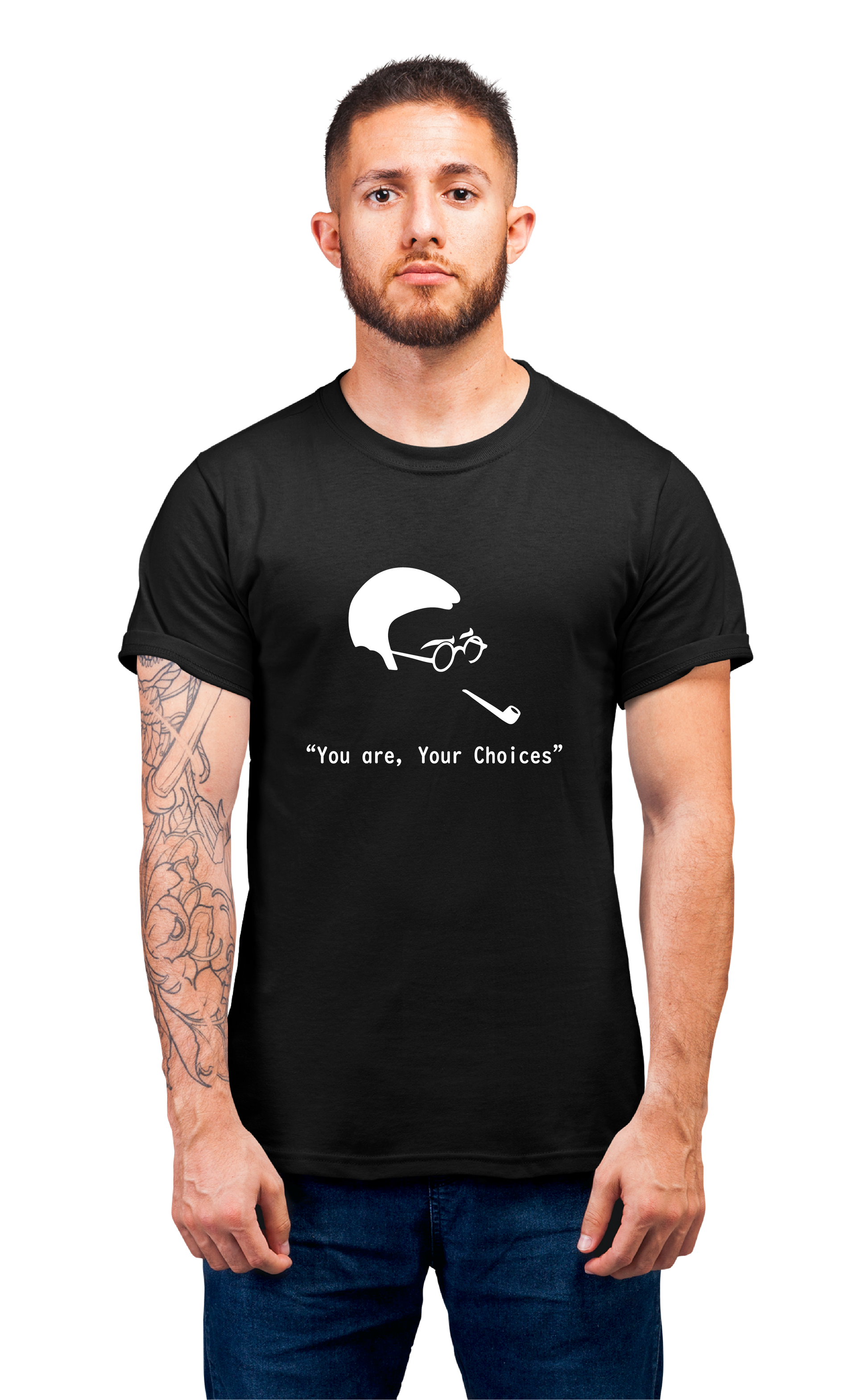 Minimalist movie-inspired T-shirt with a round neck and breathable 180 GSM material