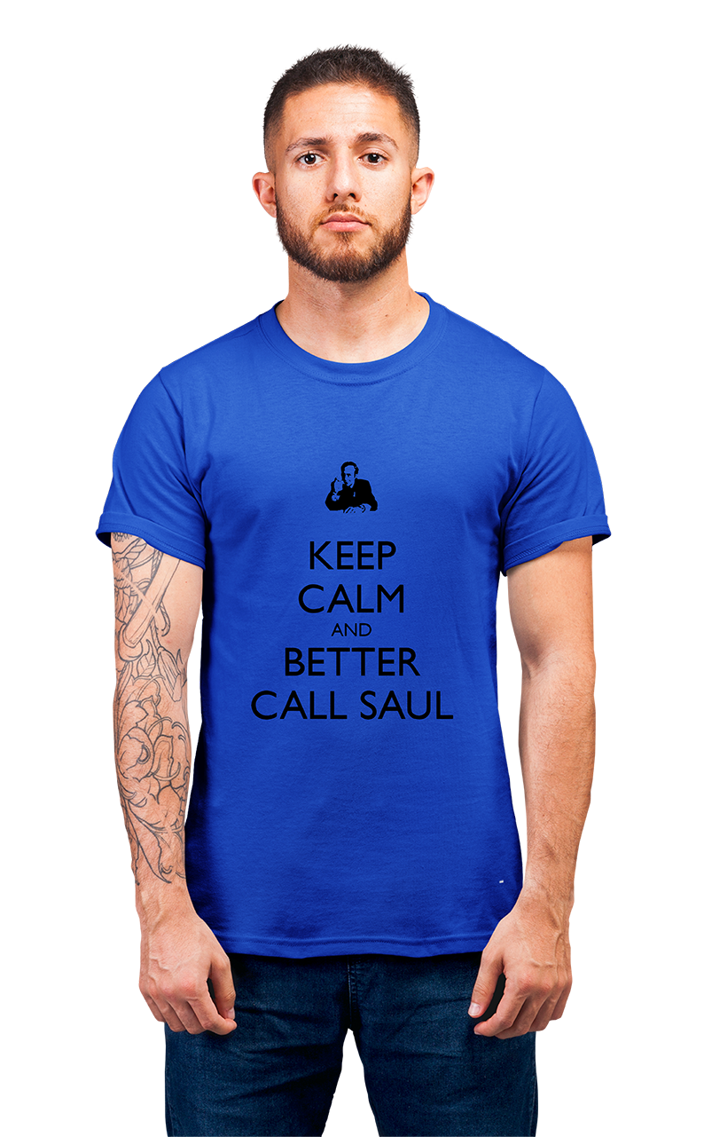 Sweaty Armpits Premium Unisex Printed T-shirt Better Call Saul T.V Show Prequel To Breaking Bad "Keep Calm" Minimalistic Design