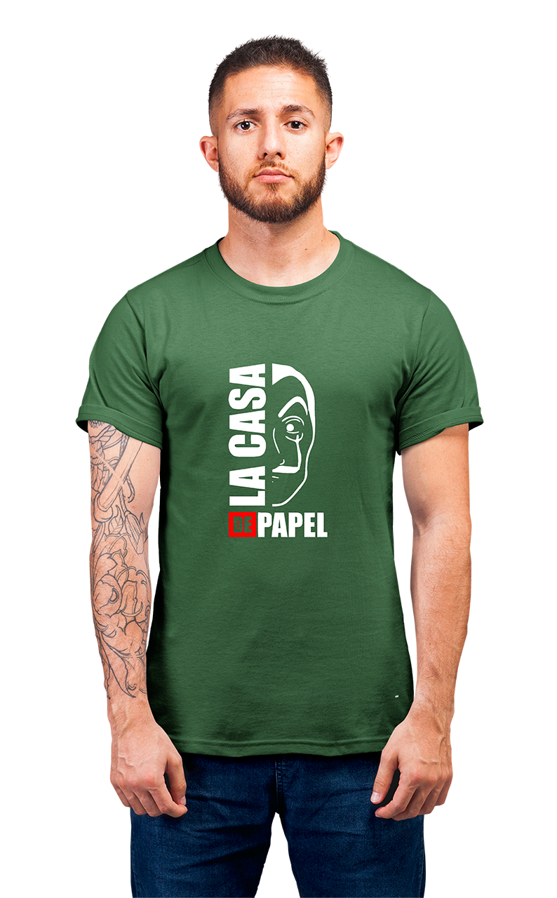 Sweaty Armpits Premium Unisex Printed T-shirt "Money Heist" Netflix Original Thriller La Casa De Papel Minimalistic Mask Design