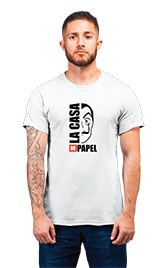 Sweaty Armpits Premium Unisex Printed T-shirt "Money Heist" Netflix Original Thriller La Casa De Papel Minimalistic Mask Design