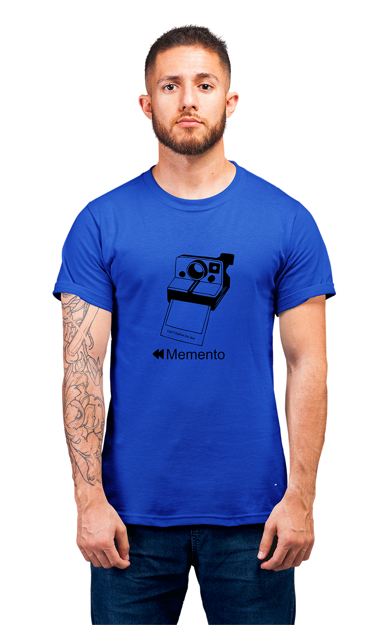Sweaty Armpits Premium Unisex Printed T-shirt Memento Movie, Polaroid Camera Minimalistic  Design