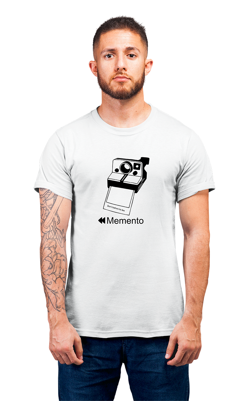 Minimalist movie-inspired T-shirt with a round neck and breathable 180 GSM material