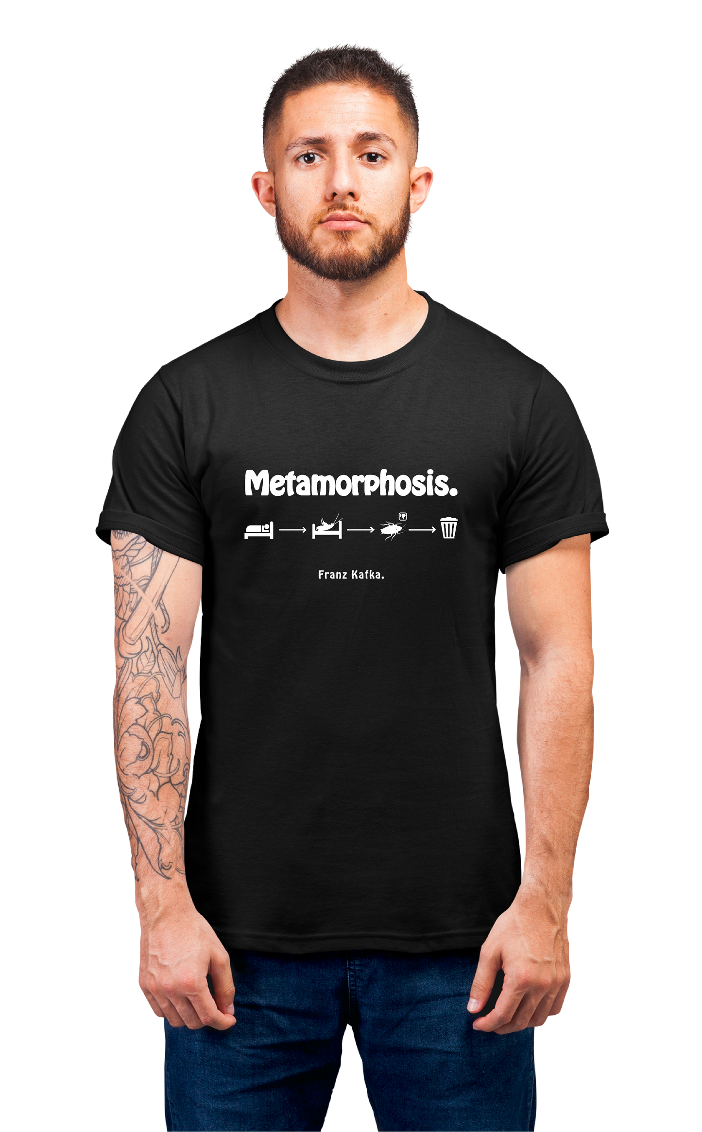 Minimalist movie-inspired T-shirt with a round neck and breathable 180 GSM material