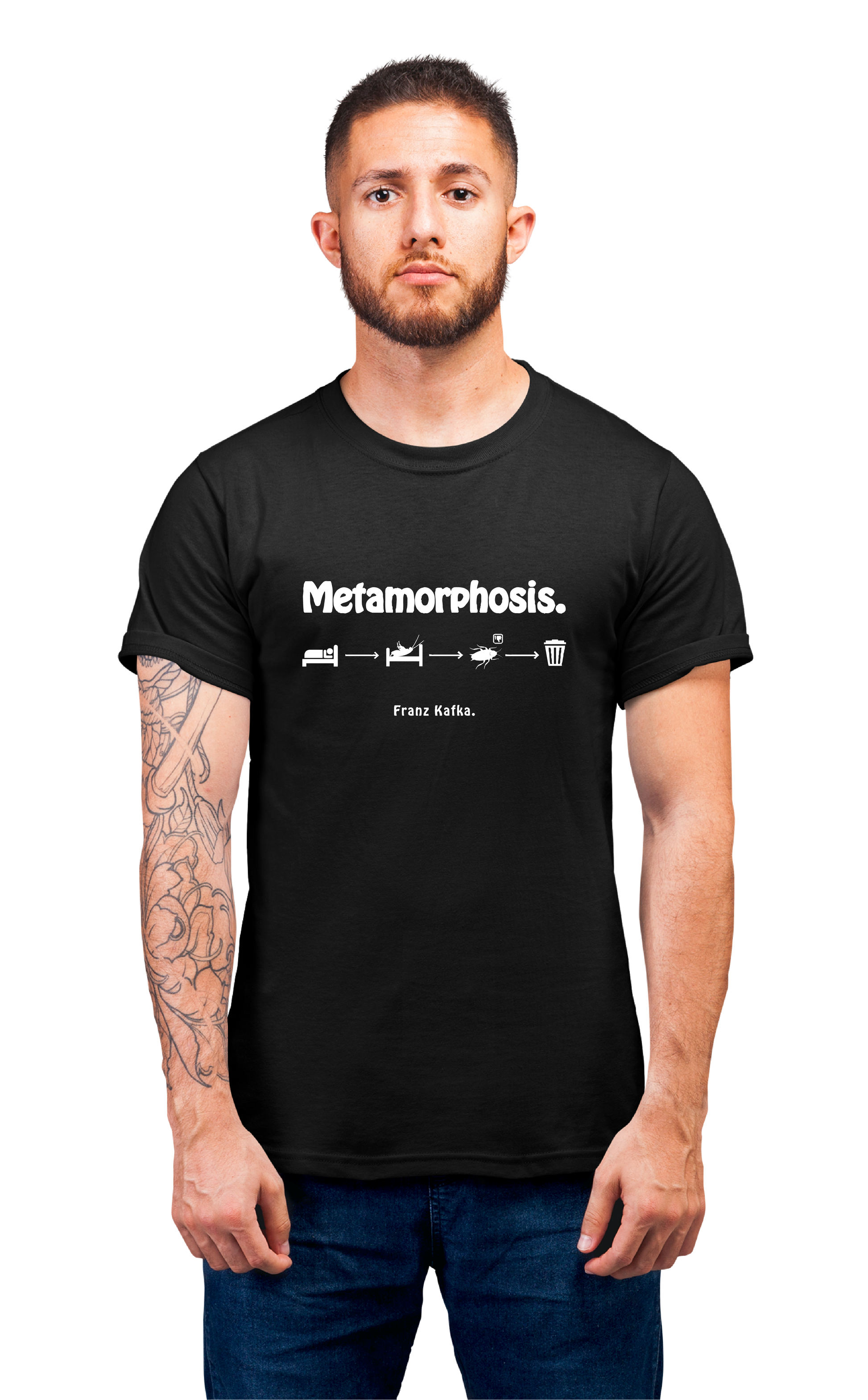 Minimalist movie-inspired T-shirt with a round neck and breathable 180 GSM material