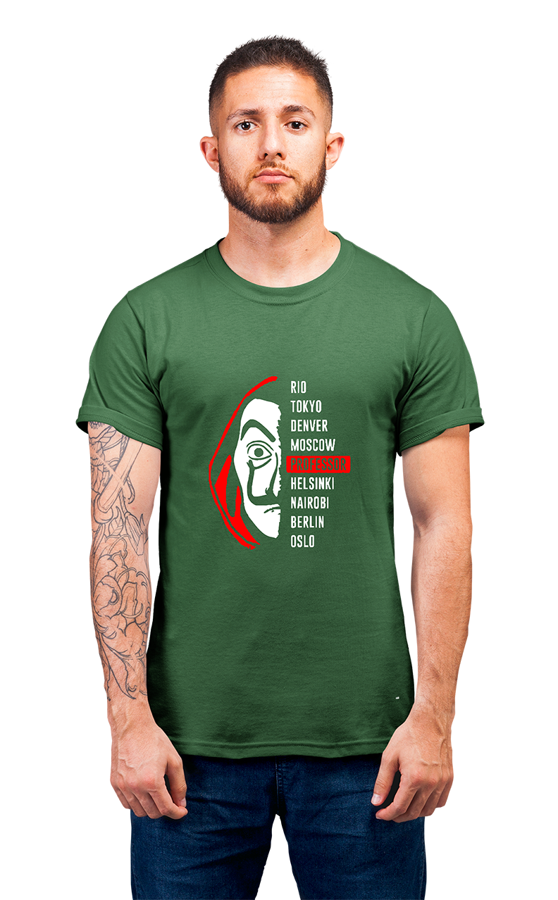 Minimalist movie-inspired T-shirt with a round neck and breathable 180 GSM material