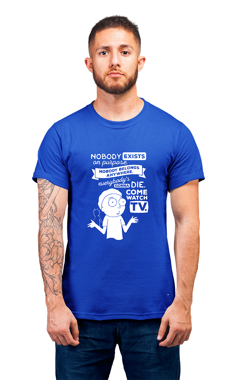 Minimalist movie-inspired T-shirt with a round neck and breathable 180 GSM material