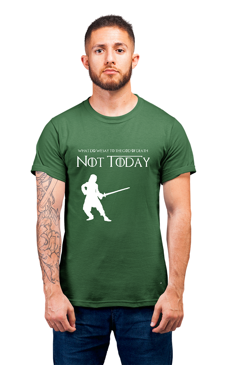 Sweaty Armpits Premium Unisex Printed T-shirt "Game Of Thrones" Arya Stark "Not Today" Minimalistic Design