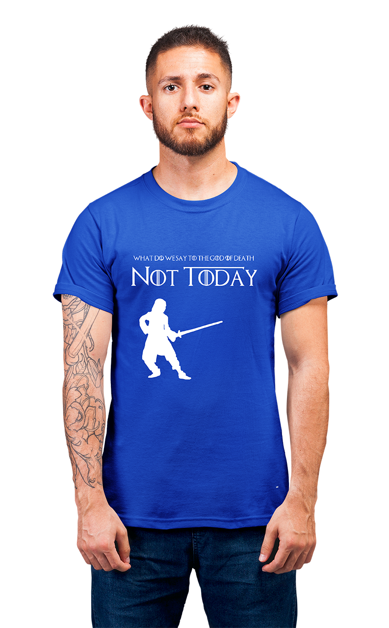 Sweaty Armpits Premium Unisex Printed T-shirt "Game Of Thrones" Arya Stark "Not Today" Minimalistic Design