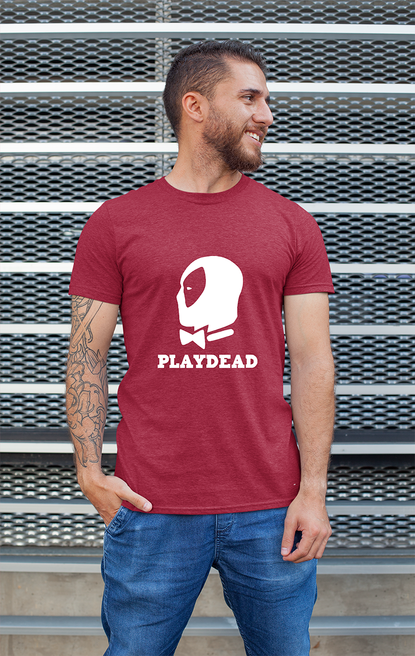 Sweaty Armpits Premium Unisex Printed T-shirt Marvels UniVerse "Deadpool" "Play-Dead" Minimalistic Design