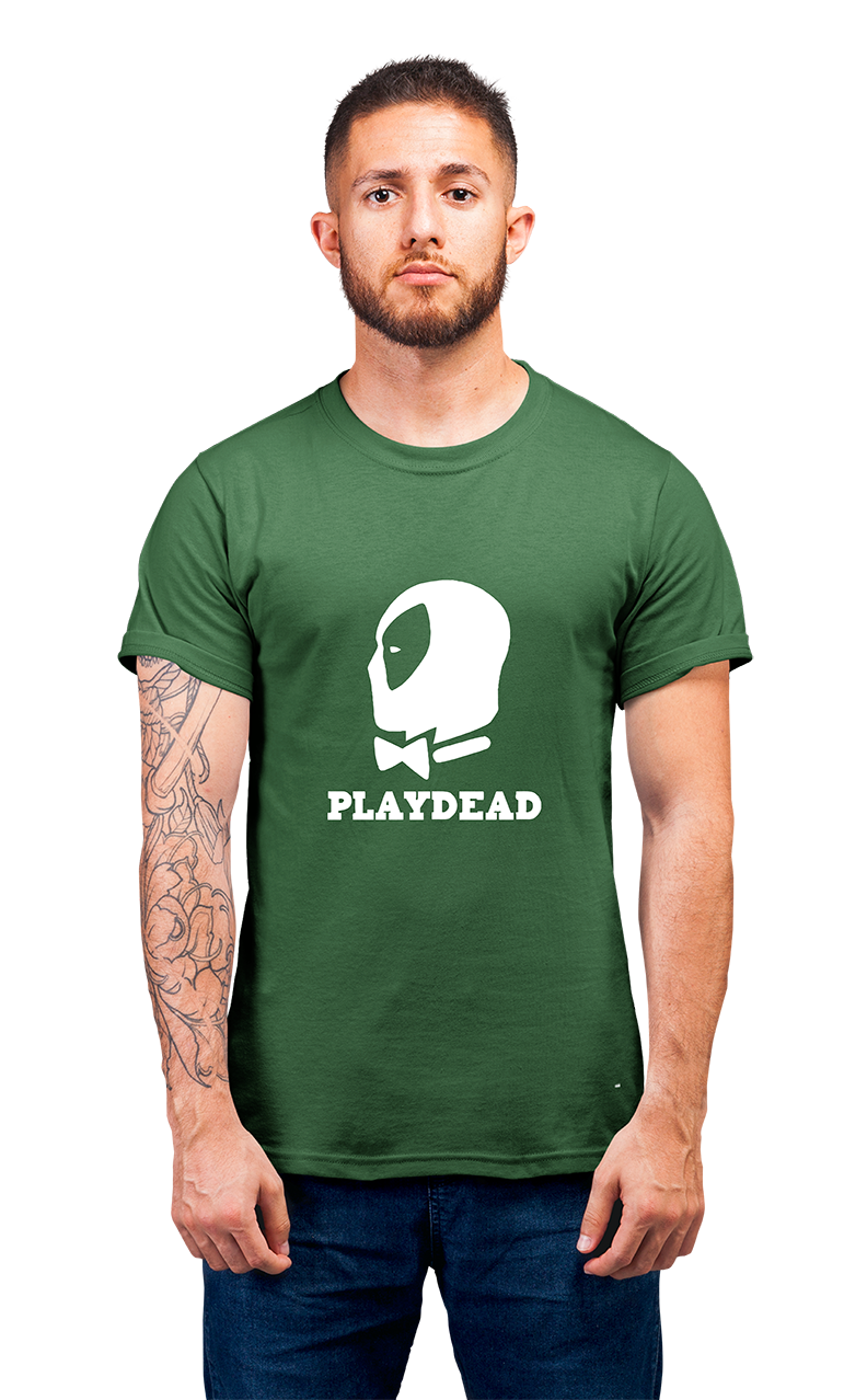 Sweaty Armpits Premium Unisex Printed T-shirt Marvels UniVerse "Deadpool" "Play-Dead" Minimalistic Design