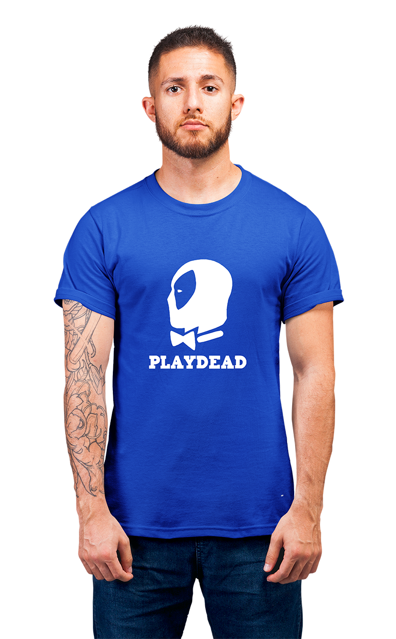 Sweaty Armpits Premium Unisex Printed T-shirt Marvels UniVerse "Deadpool" "Play-Dead" Minimalistic Design