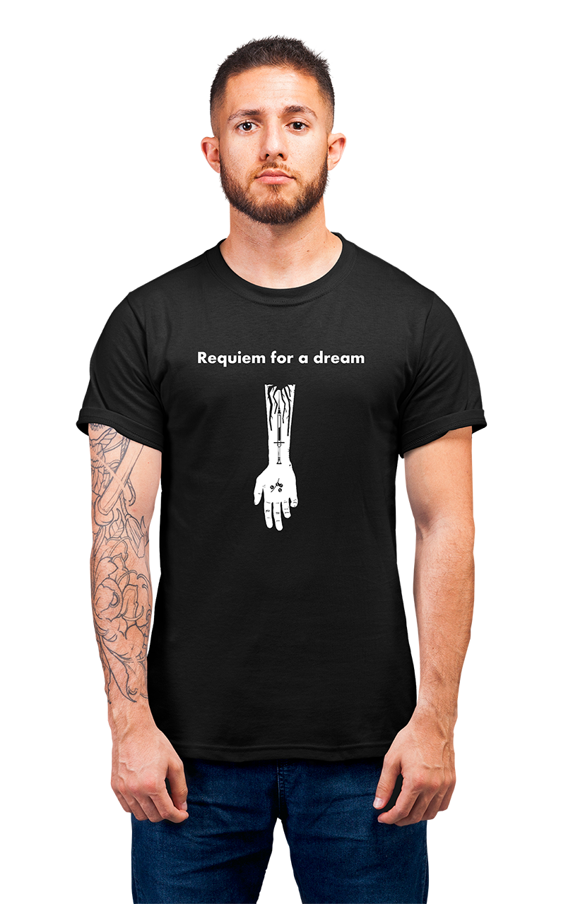 Minimalist movie-inspired T-shirt with a round neck and breathable 180 GSM material