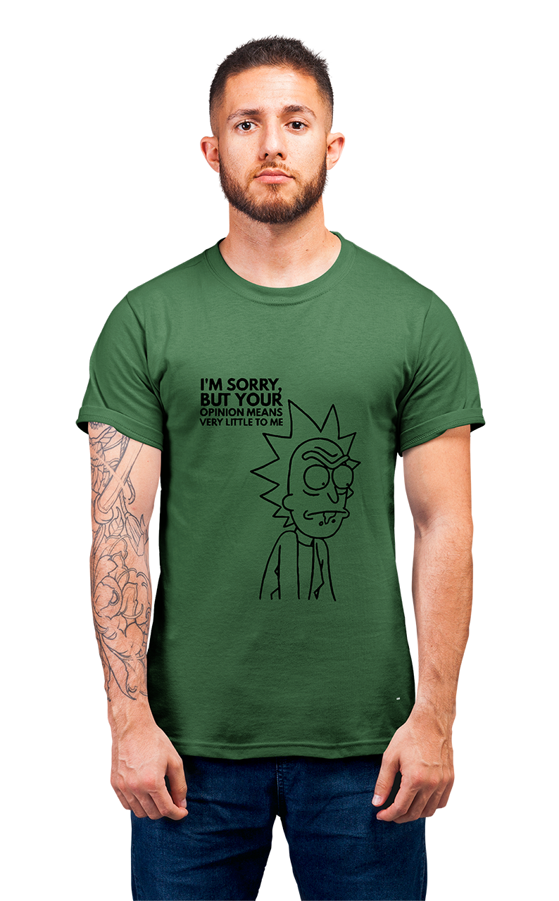 Sweaty Armpits Premium Unisex Printed T-shirts Rick and Morty "Rick Quote" Rick Line Art T.V Show Animated Comedy Sci-Fi Show Minimalistic Design