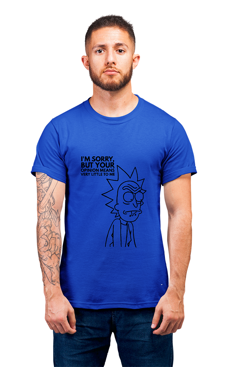 Sweaty Armpits Premium Unisex Printed T-shirts Rick and Morty "Rick Quote" Rick Line Art T.V Show Animated Comedy Sci-Fi Show Minimalistic Design