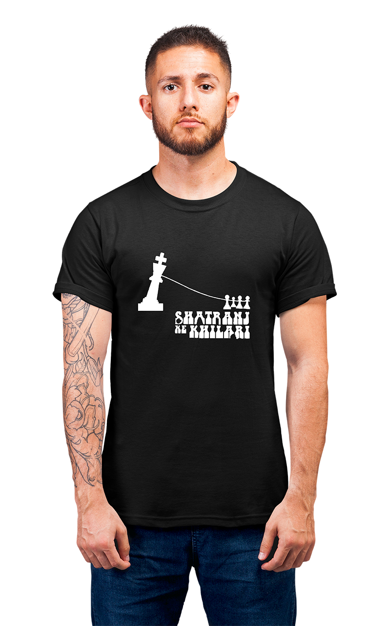 Sweaty Armpits Premium Unisex Printed T-shirts Satya Jit Ray Satrang Ke Khiladi Hindi Movie Old Classic Minimalistic Design