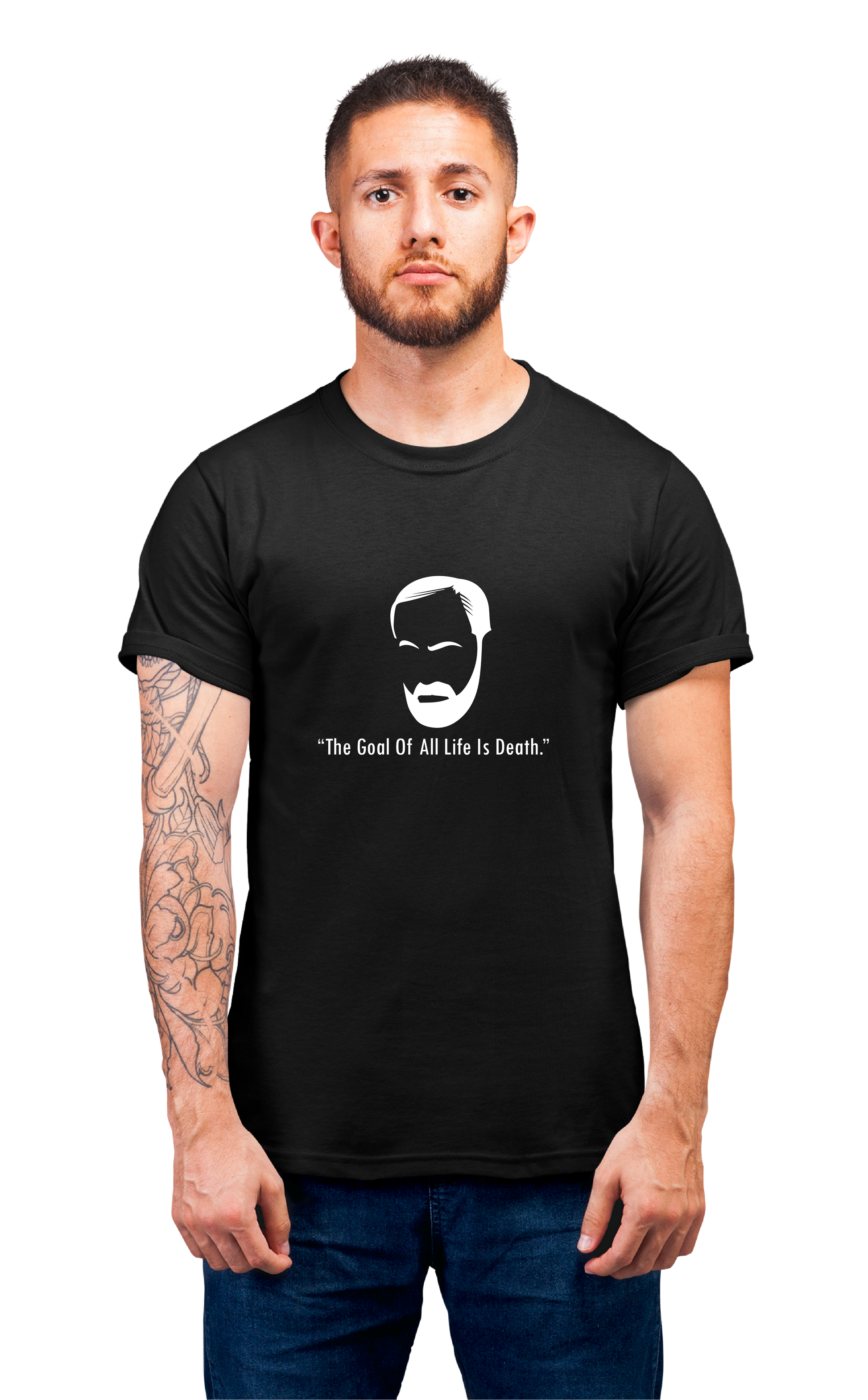 Minimalist movie-inspired T-shirt with a round neck and breathable 180 GSM material