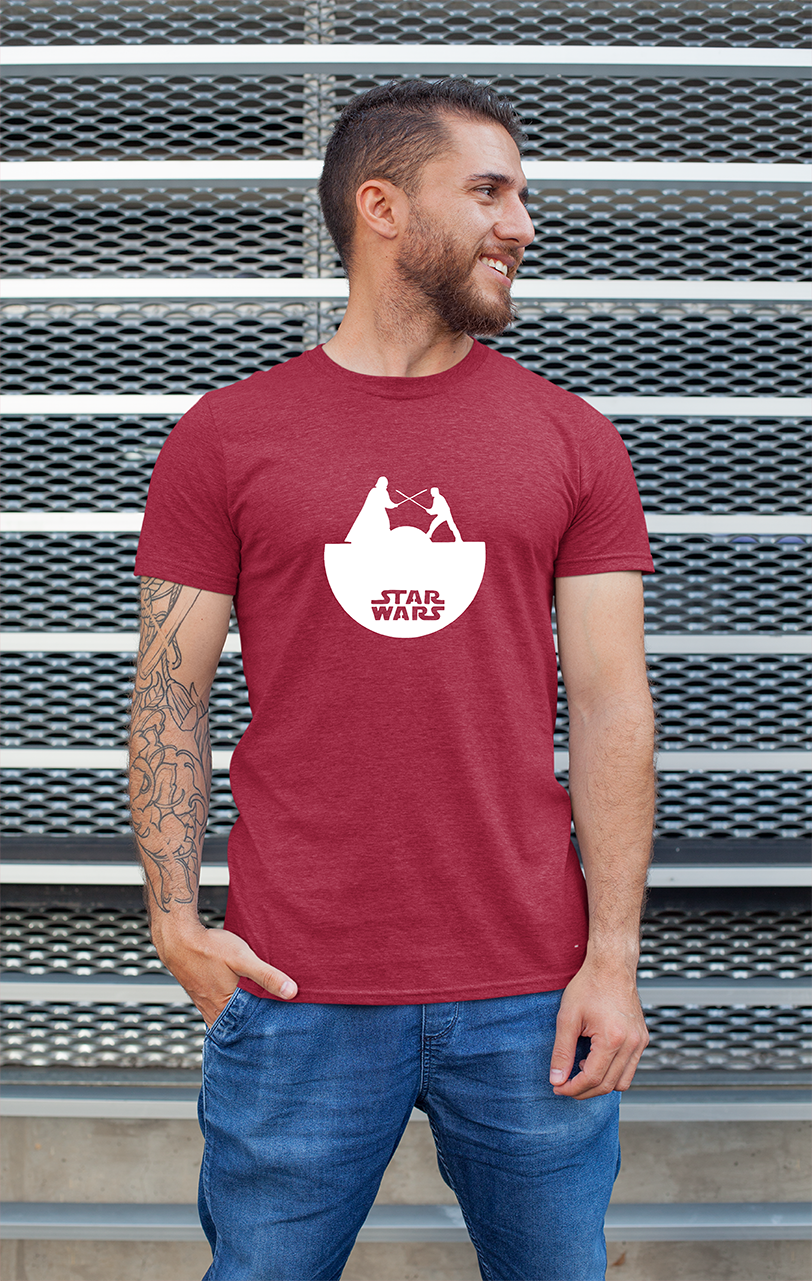 Sweaty Armpits Premium Unisex Printed T-shirts Star Wars,  Darth Vader Fighting  George Lucas Movie Minimalistic Design