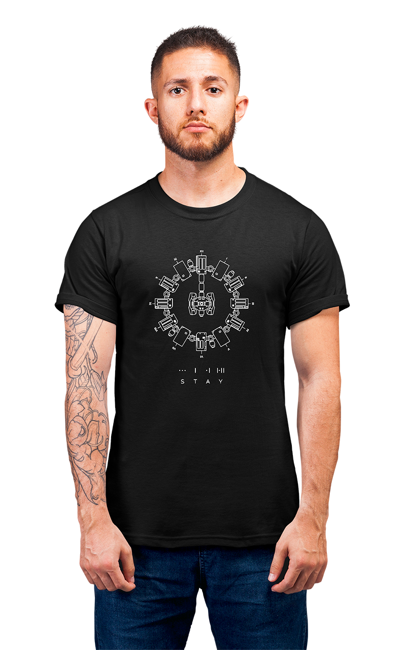 Minimalist movie-inspired T-shirt with a round neck and breathable 180 GSM material