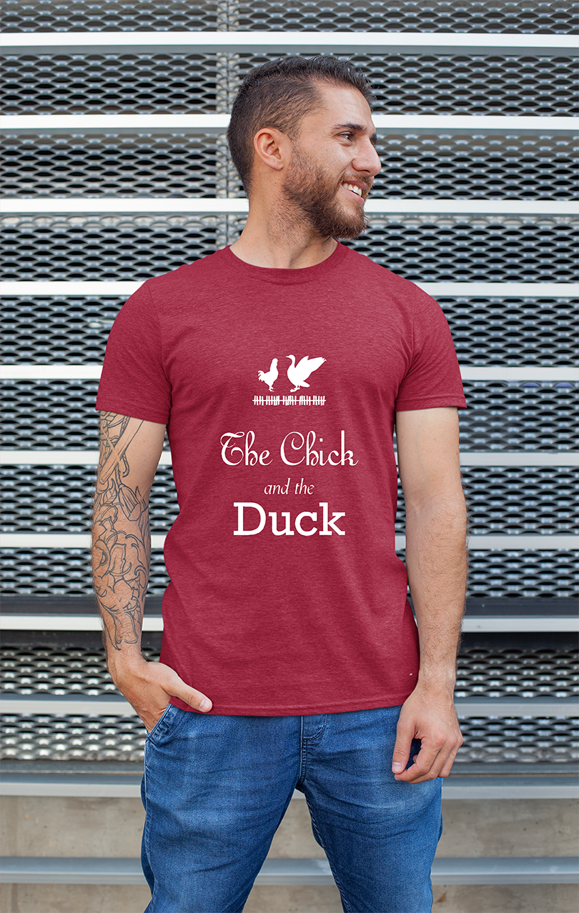 Sweaty Armpits Premium Unisex Printed T-shirt "Friends" American Sitcom Chick And The Duck Minimalistic Degn