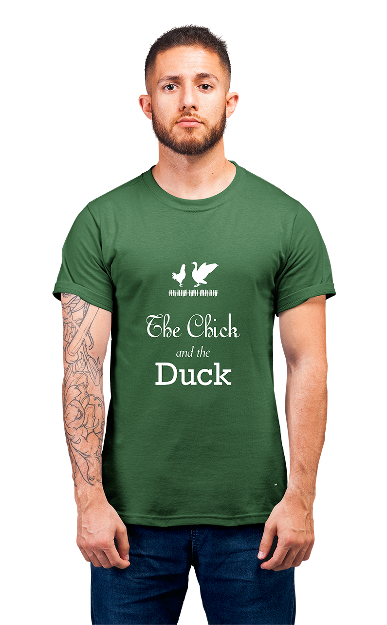 Sweaty Armpits Premium Unisex Printed T-shirt "Friends" American Sitcom Chick And The Duck Minimalistic Degn