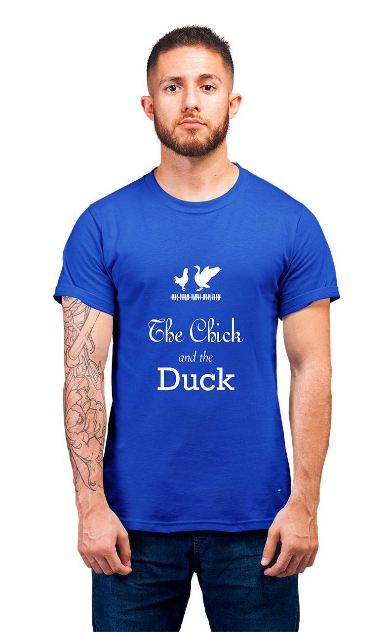 Sweaty Armpits Premium Unisex Printed T-shirt "Friends" American Sitcom Chick And The Duck Minimalistic Degn