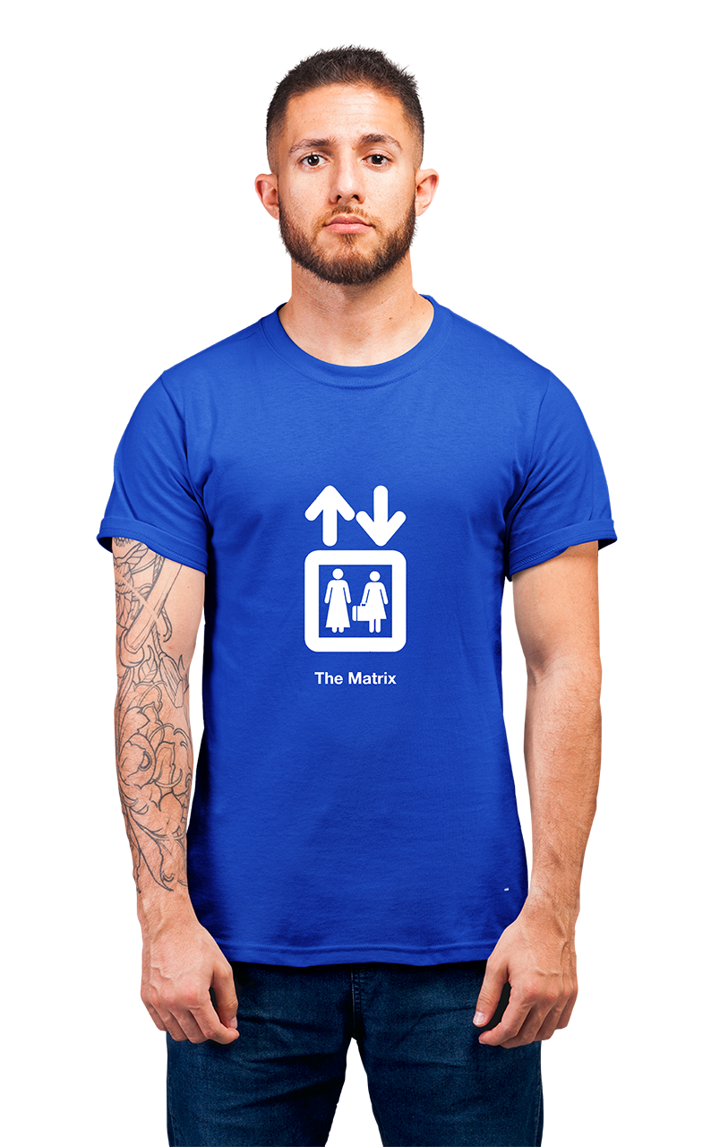 Minimalist movie-inspired T-shirt with a round neck and breathable 180 GSM material