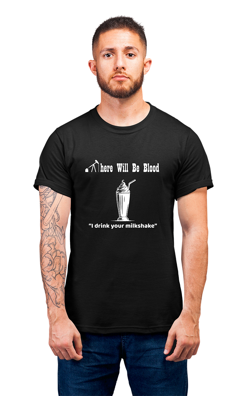 Minimalist movie-inspired T-shirt with a round neck and breathable 180 GSM material