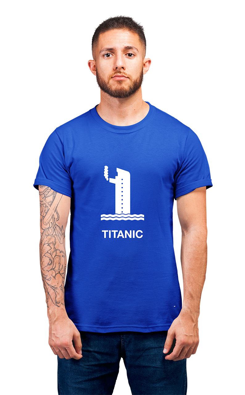 Sweaty Armpits Premium Unisex Printed T-shirt Titanic Epic Romance Movie Ship Wreck Minimalistic Design