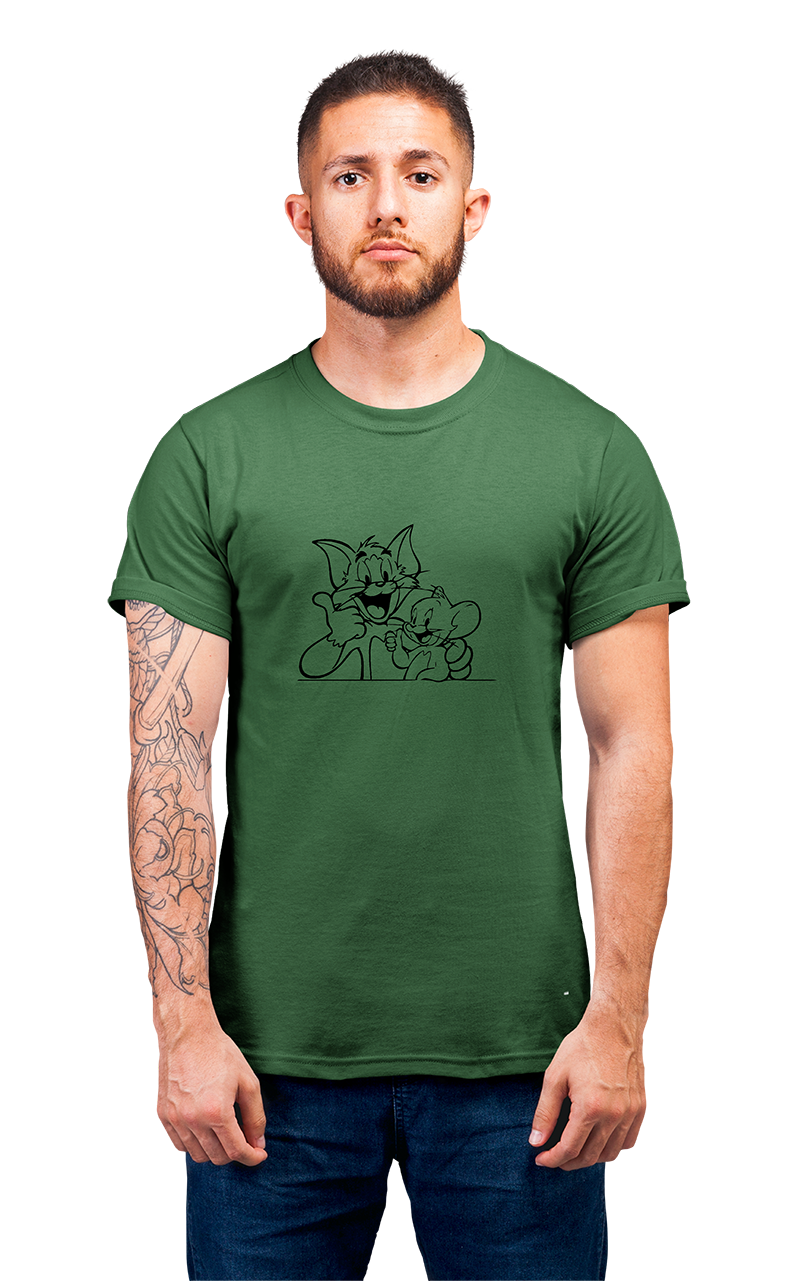 Sweaty Armpits Premium Unisex Printed T-shirt Tom And Jerry Cartoon Nostalgia Special Line Art