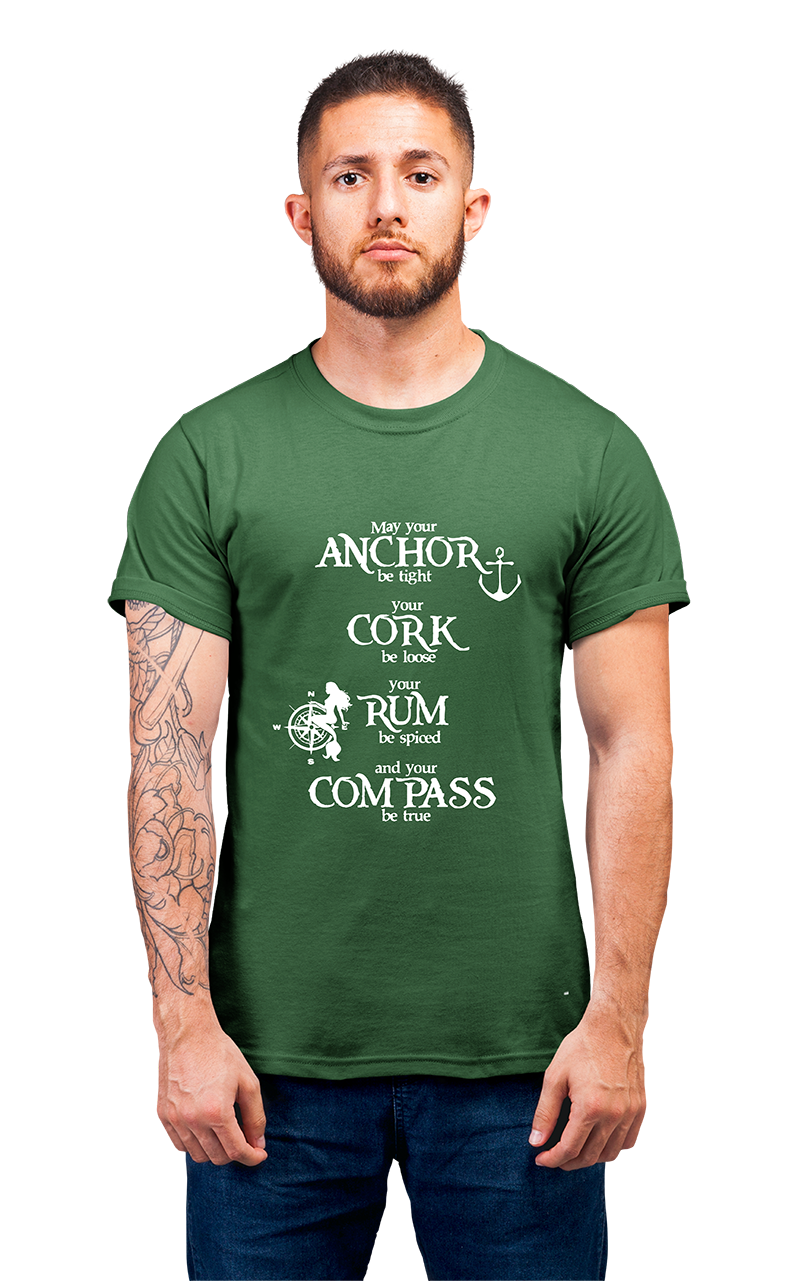 Sweaty Armpits Premium Unisex Printed T-shirt True Compass "Pirates Of The Caribbean" Minimalistic Design