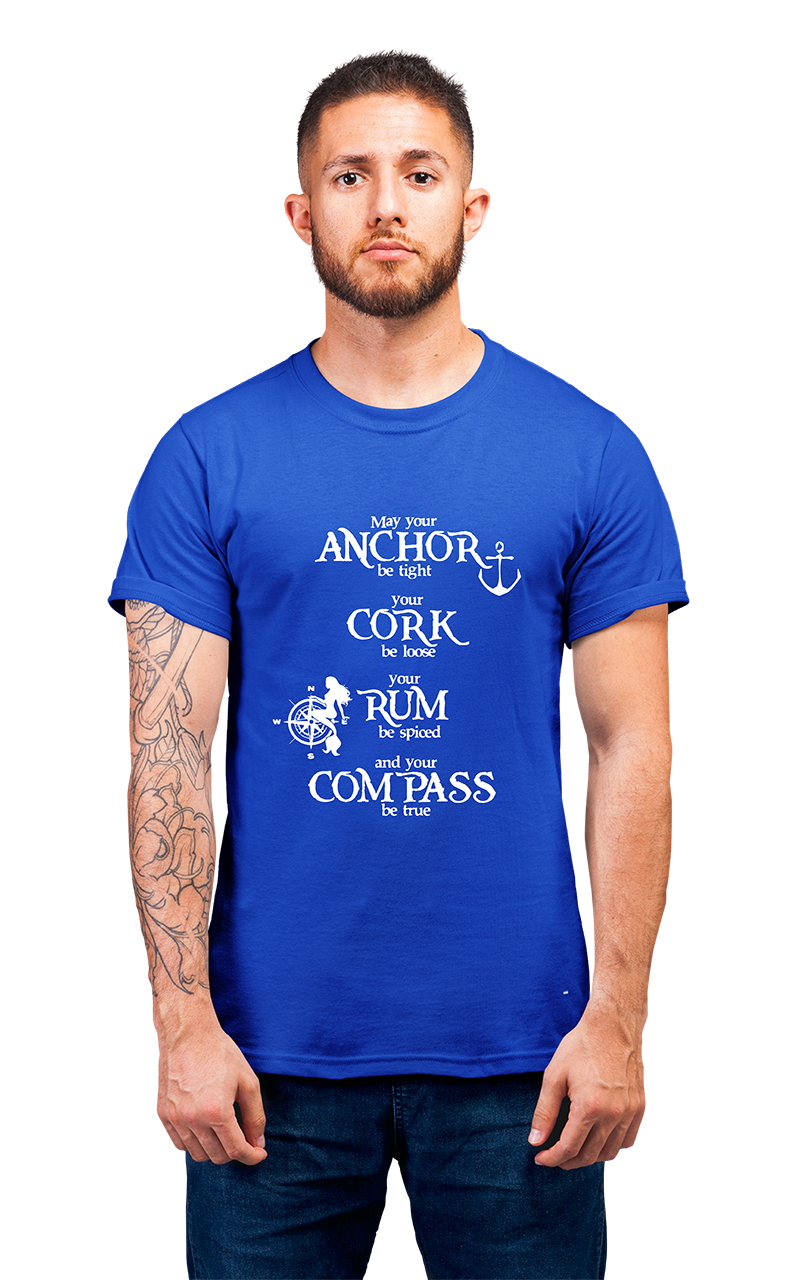 Sweaty Armpits Premium Unisex Printed T-shirt True Compass "Pirates Of The Caribbean" Minimalistic Design