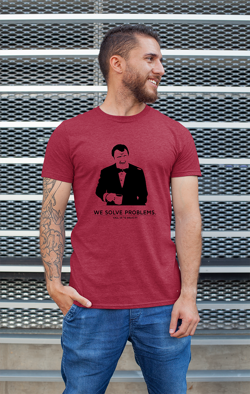 Sweaty Armpits Premium Unisex Printed T-shirt Quentin Tarantino, Pulp Fiction Mr. Wolf Minimalistic Design