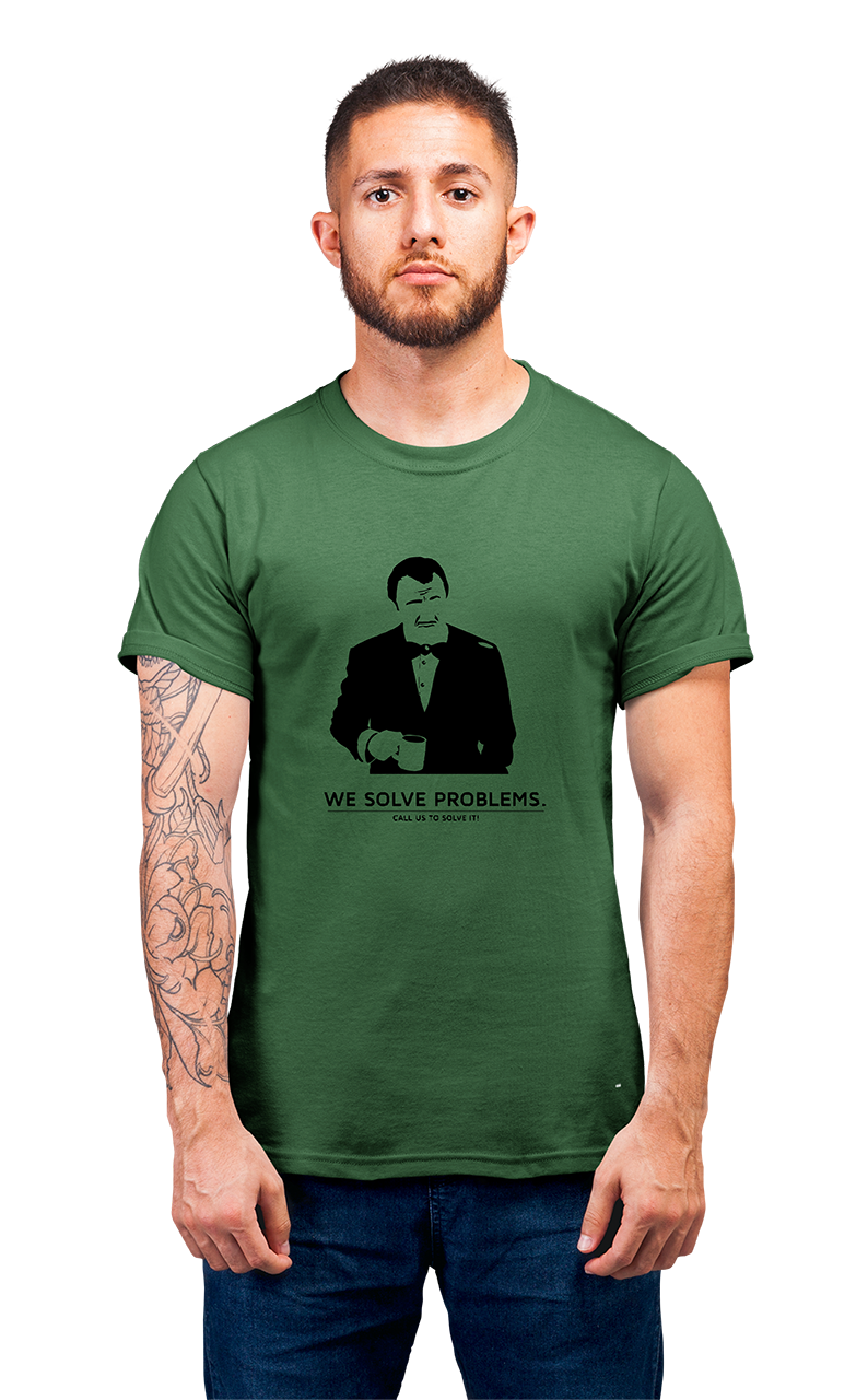Sweaty Armpits Premium Unisex Printed T-shirt Quentin Tarantino, Pulp Fiction Mr. Wolf Minimalistic Design