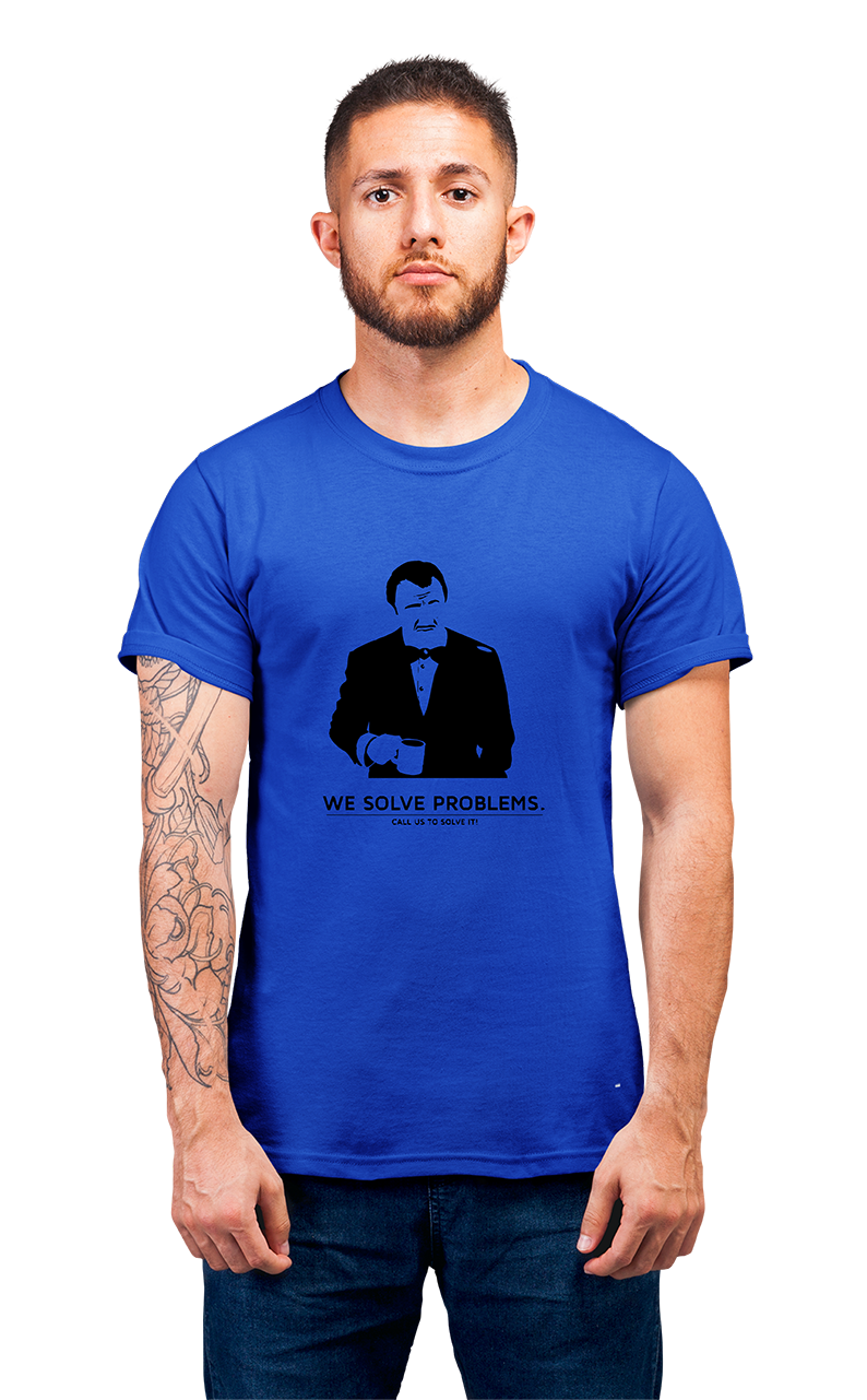 Sweaty Armpits Premium Unisex Printed T-shirt Quentin Tarantino, Pulp Fiction Mr. Wolf Minimalistic Design