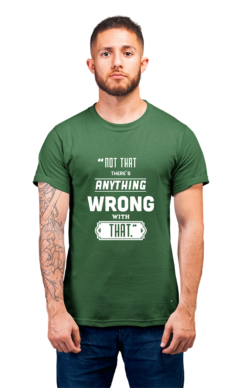 Sweaty Armpits Premium Unisex Printed T-shirt T.V Show, Comedy Sitcom Seinfeld "Not That There Is Anything Wrong With That" Minimalistic Design