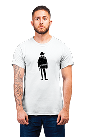 Minimalist movie-inspired T-shirt with a round neck and breathable 180 GSM material