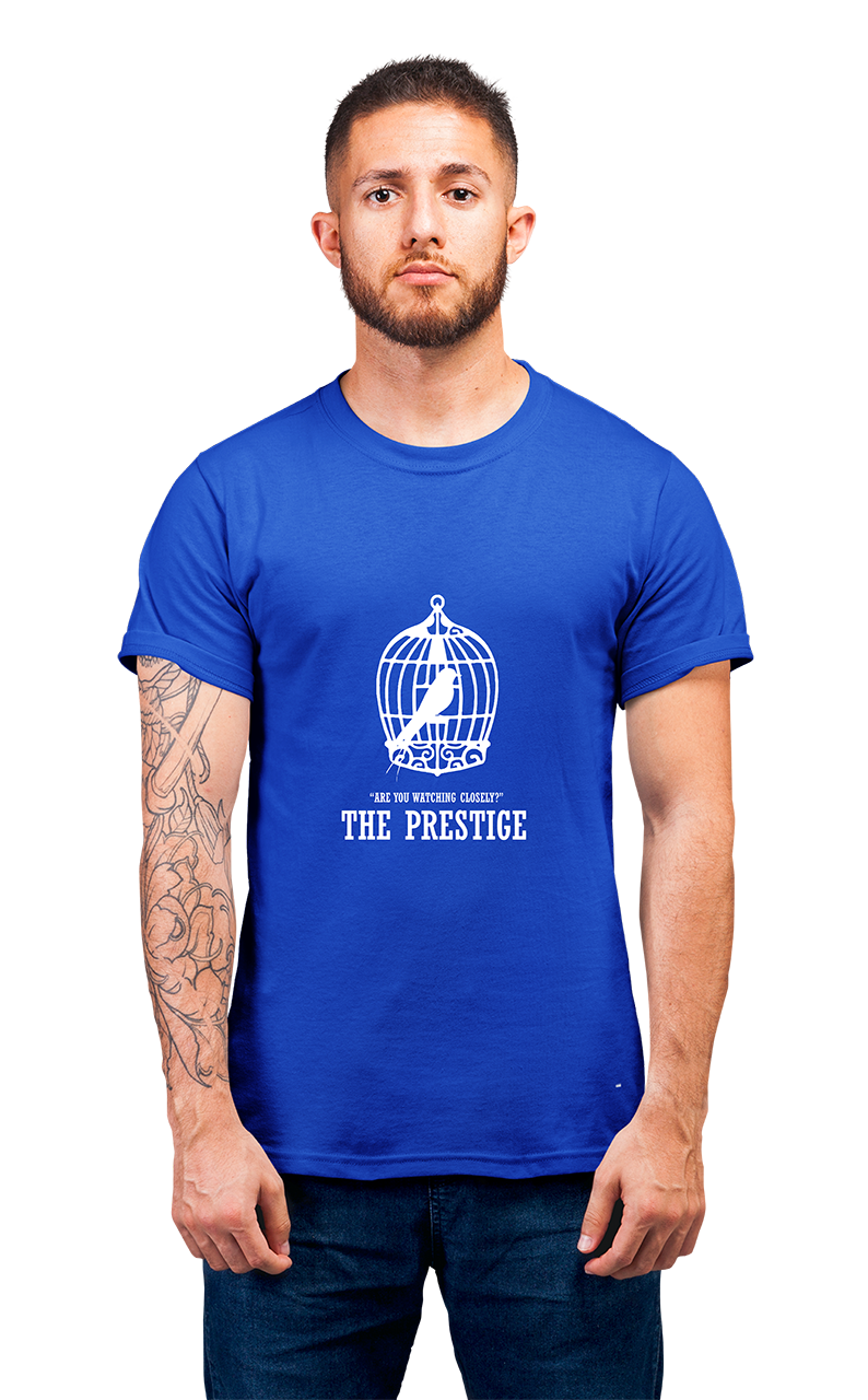 Sweaty Armpits Premium Unisex Printed T-shirt "The Prestige" Christopher Nolan Movie "Magical Sci-Fi" Nikola Tesla Experiment Minimalistic Design